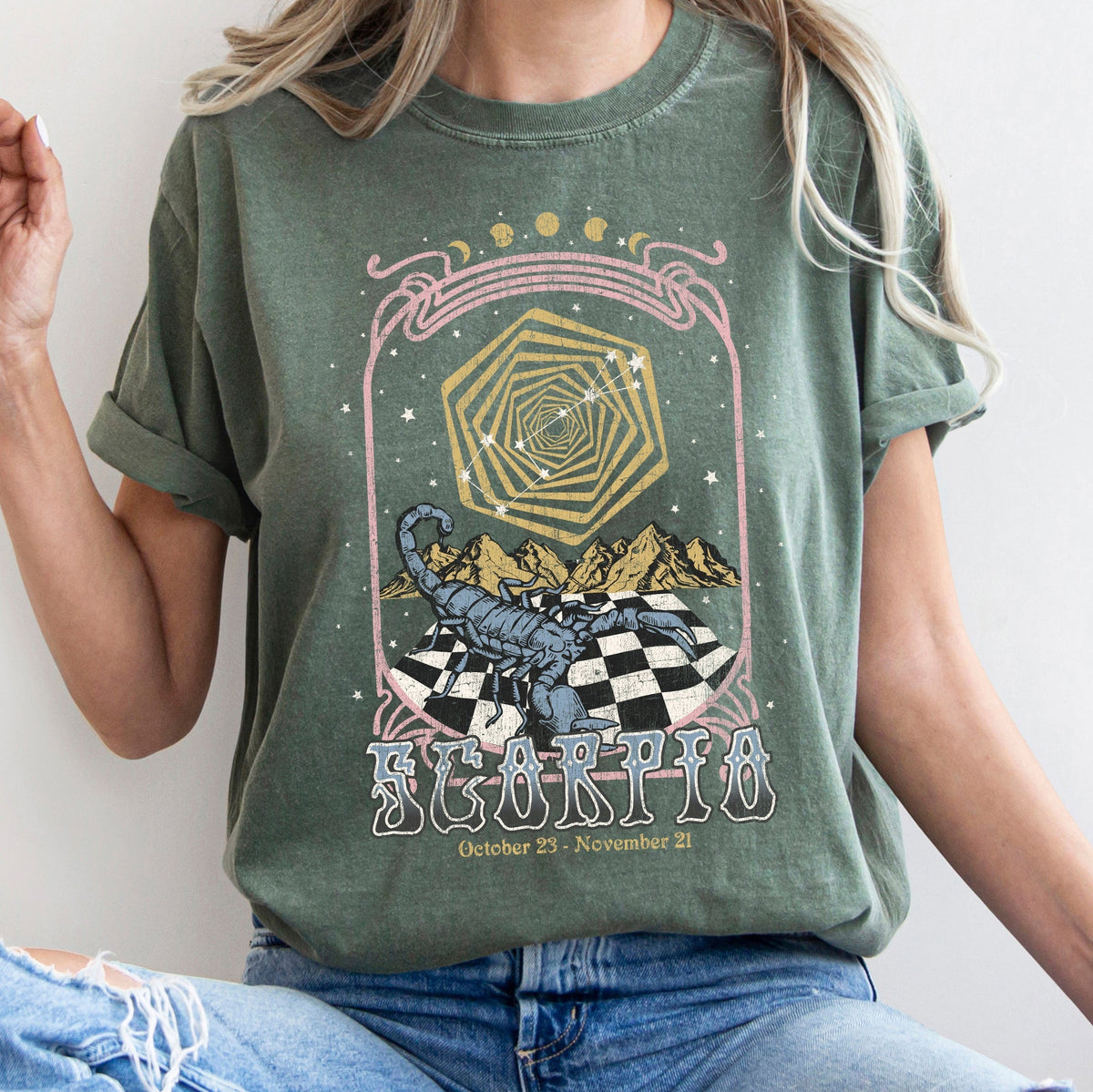 Scorpio Zodiac Comfort Colors Tees, Horoscope, Astrology Refinery No. 1