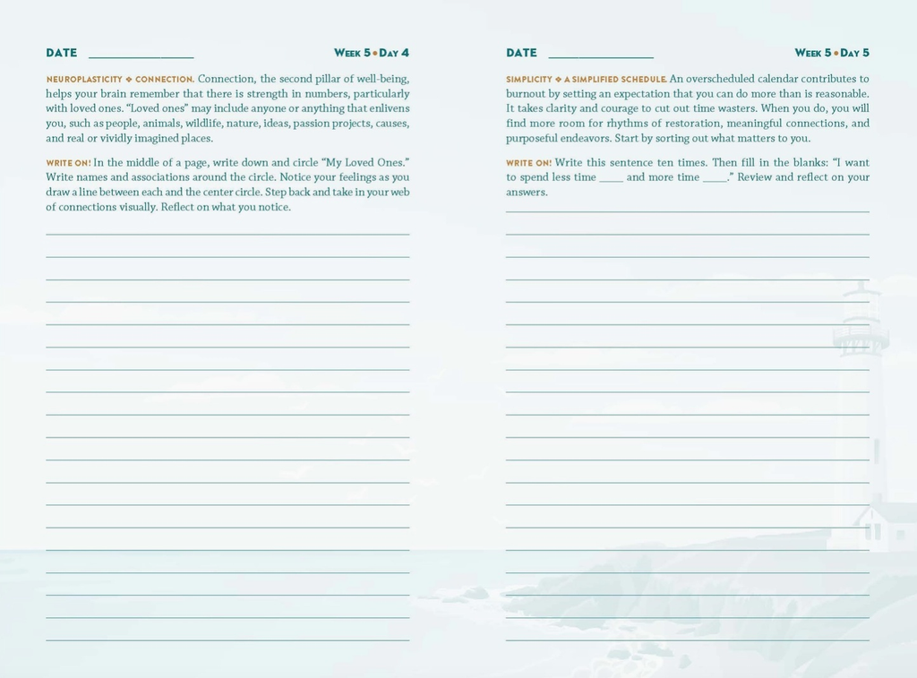Book - Journal Therapy For Overcoming Burnout Sacred Crystals