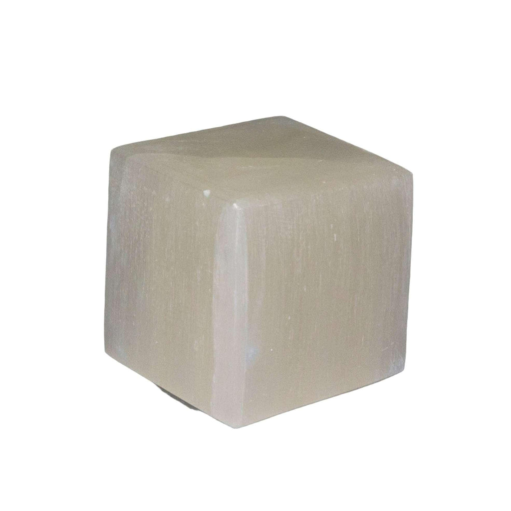 Selenite Crystal Carved Cube Cleansing Clarity Stone Crystal Destiny