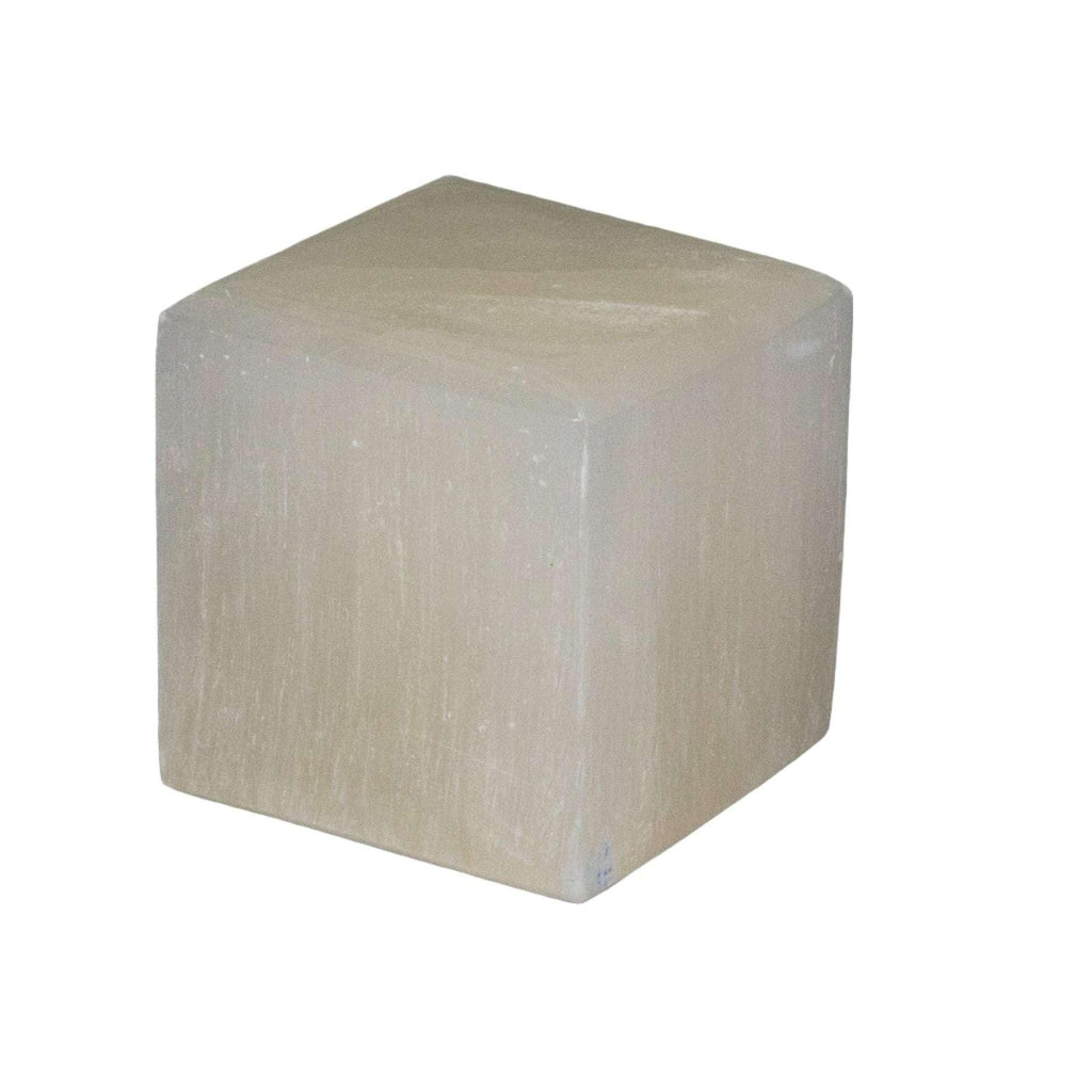 Selenite Crystal Carved Cube Cleansing Clarity Stone Crystal Destiny
