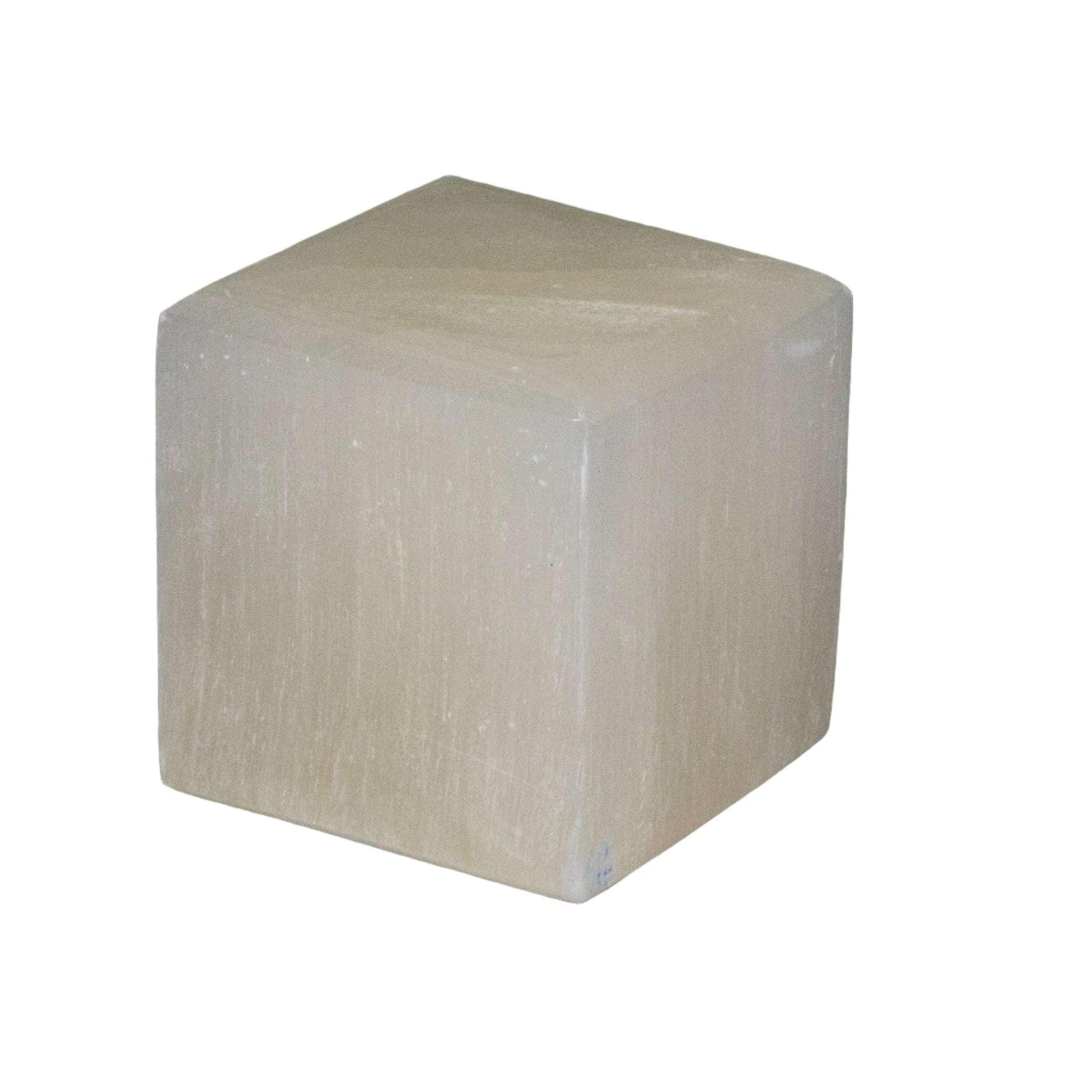 Selenite Crystal Carved Cube Cleansing Clarity Stone Crystal Destiny