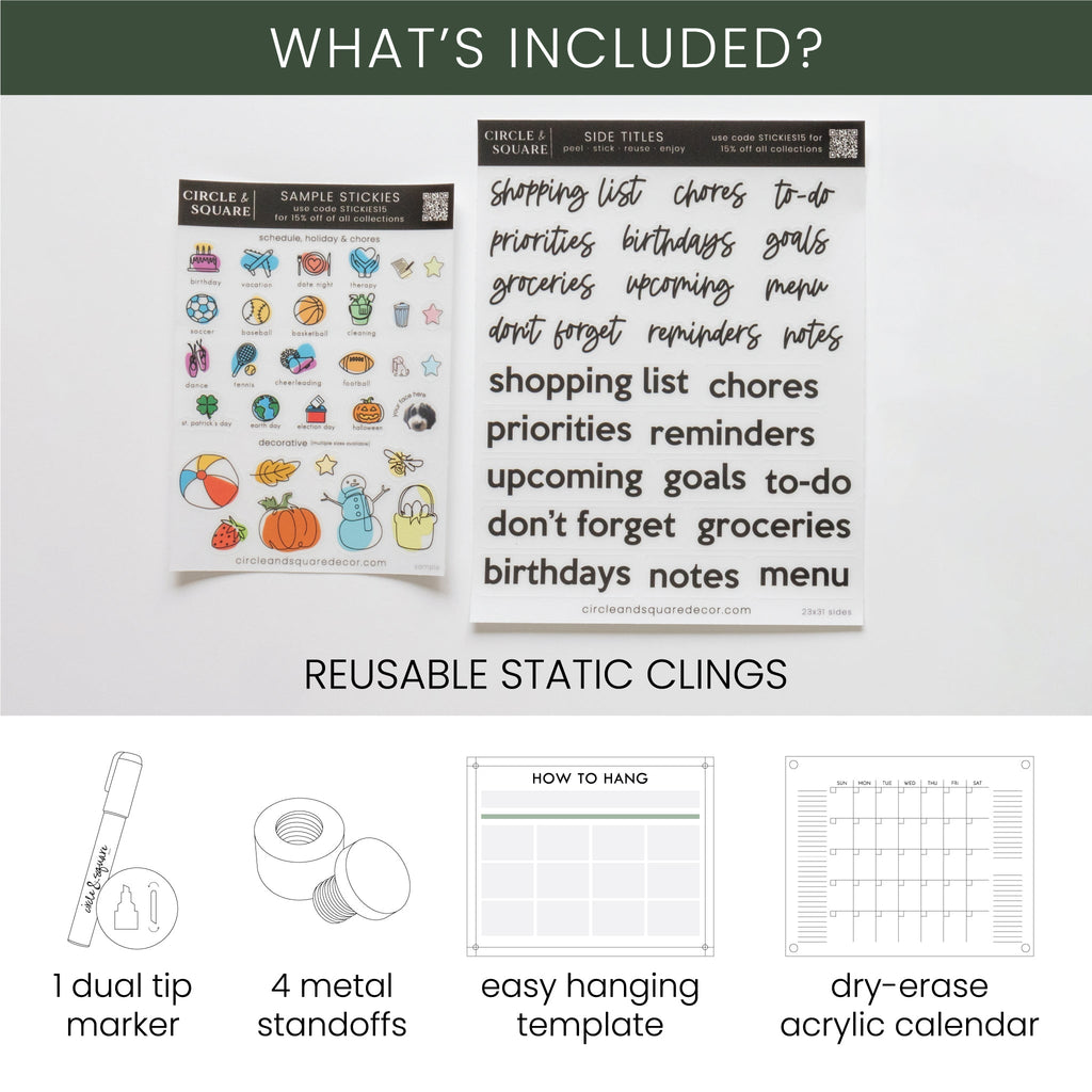 Ever Changing Acrylic Calendar | Minimalist Vertical
