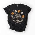 Skeleton Juggling Halloween Jack O Lantern Artwork Featuring Retro Vibes Comfort Colors Tee Refinery No. 1