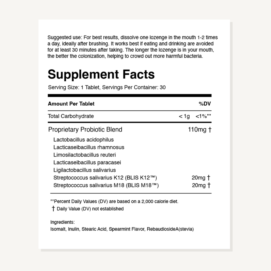Advanced Oral Health Probiotic Mint Molecular Provisions