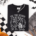 Tis The Season To Be Spooky Retro Classic Halloween Skeleton Edition Comfort Colors Tee Refinery No. 1