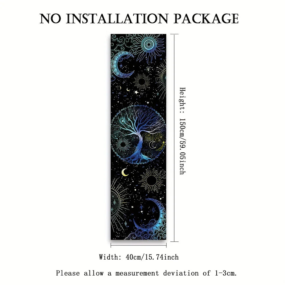 Witchy Sun & Moon Banner Tapestry Green Witch Creations