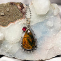 Unakite Crystal 925 Sterling Silver Pendant Necklace Crystal Destiny