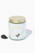 7.5 oz. Crystal Candle - Smoky Quartz - Grounding + Stress Reliever + Intuitive Vibes Candles™