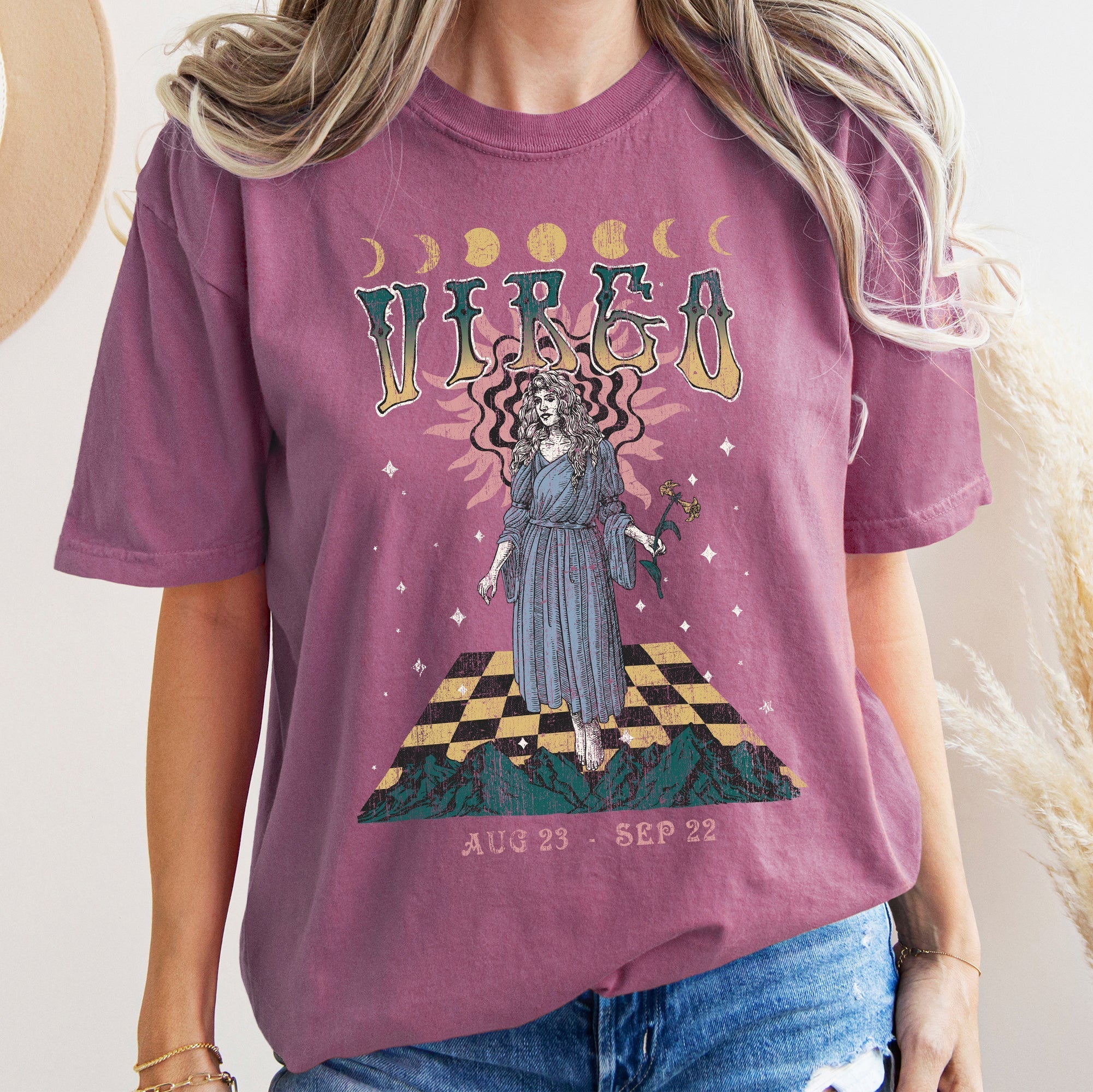 Virgo Zodiac Comfort Colors Tees, Horoscope, Astrology Refinery No. 1