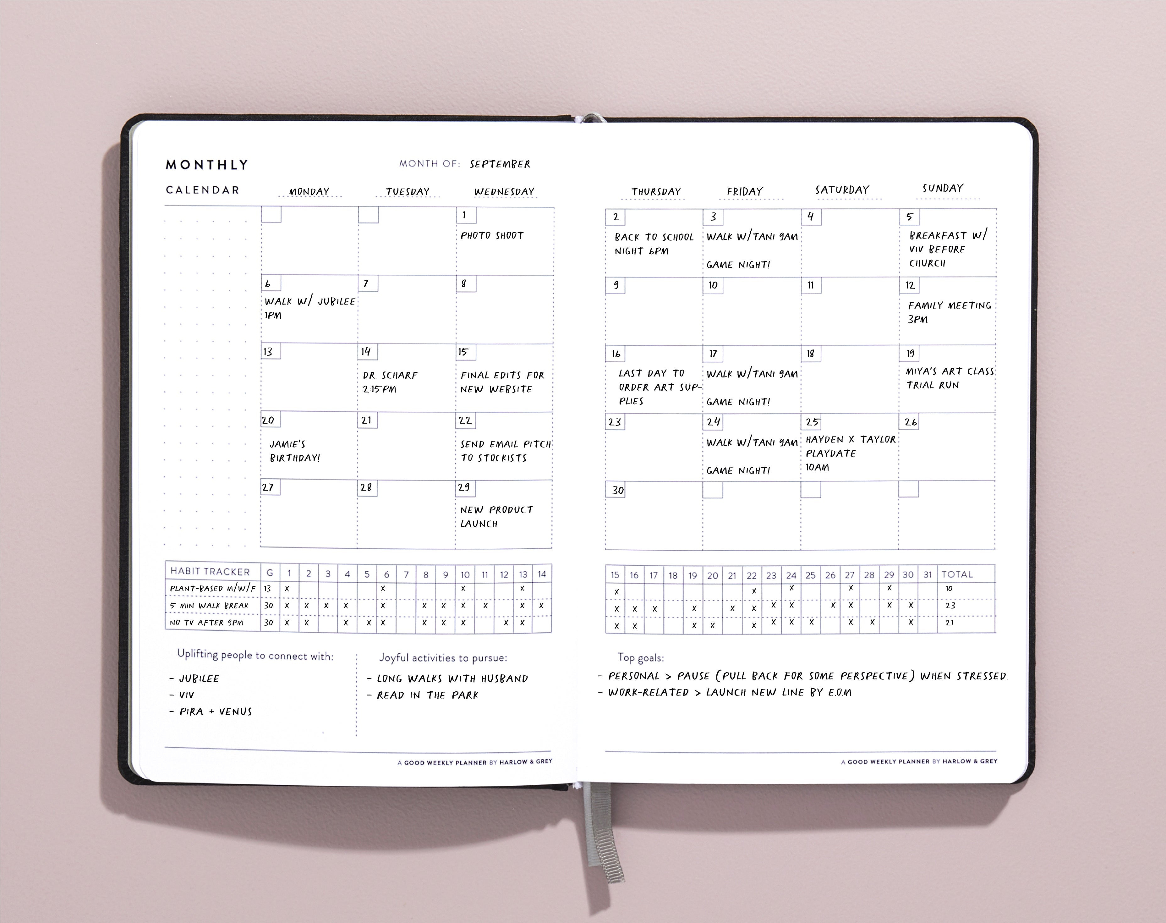 A Good Weekly Planner (12-Months Weekly Undated Planner) Harlow & Grey