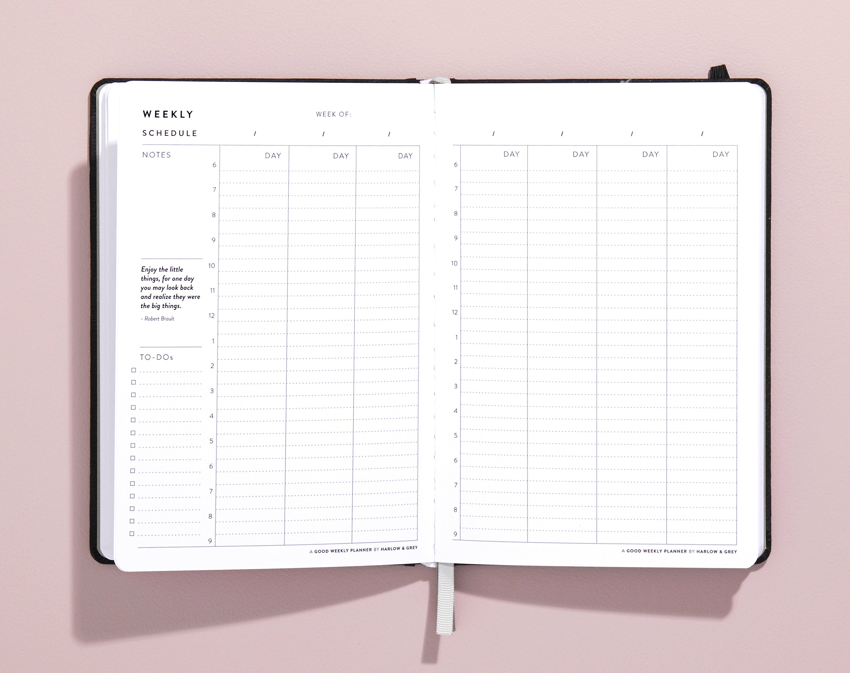 A Good Weekly Planner (12-Months Weekly Undated Planner) Harlow & Grey