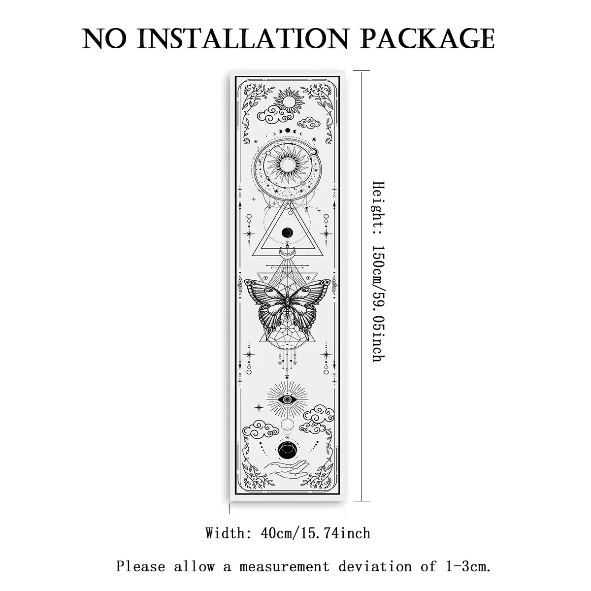 Witchy Sun & Moon Banner Tapestry Green Witch Creations