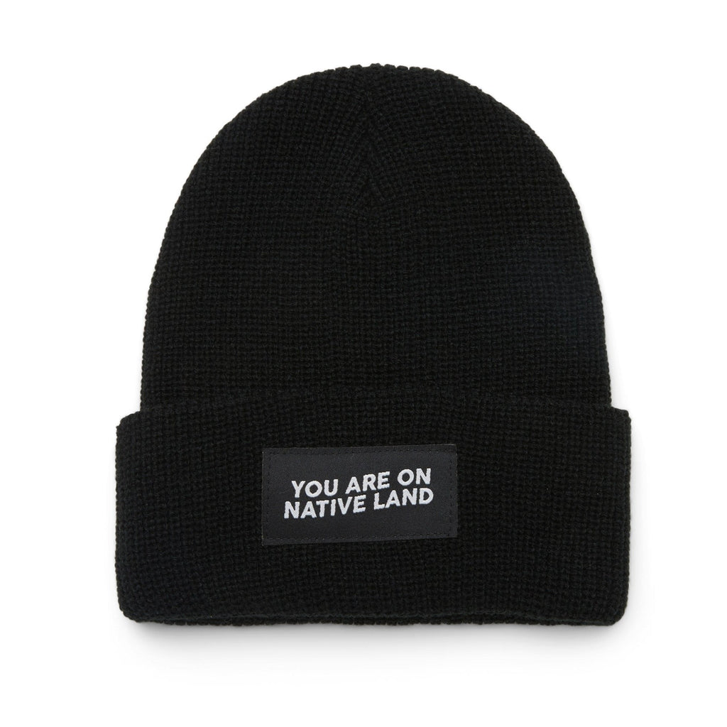 'YOU ARE ON NATIVE LAND' RIBBED BEANIE Urban Native Era