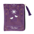 The Star Purple Velvet Zippered Tarot Card Bag Enchanted Jewelry & Gifts