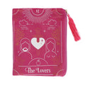 The Lovers Pink Velvet Zippered Tarot Card Bag Enchanted Jewelry & Gifts