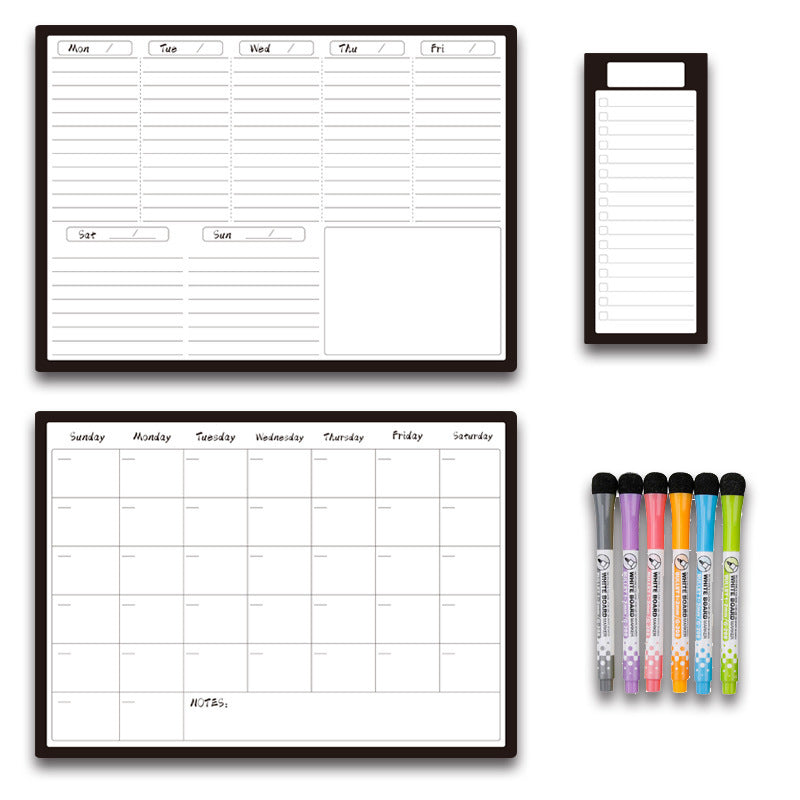 Calendar Magnetic White-board Wall Sticker Learning Schedule Refridgerator Magnets Message Board FLIPSTYLEZLLC