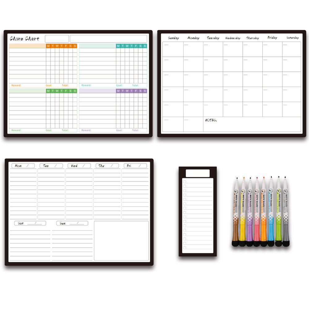 Calendar Magnetic White-board Wall Sticker Learning Schedule Refridgerator Magnets Message Board FLIPSTYLEZLLC