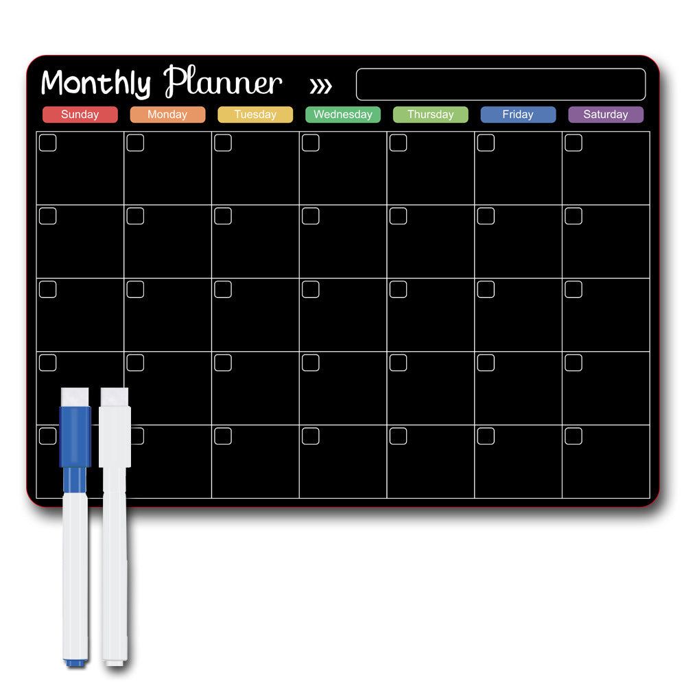 Calendar Magnetic White-board Wall Sticker Learning Schedule Refridgerator Magnets Message Board FLIPSTYLEZLLC