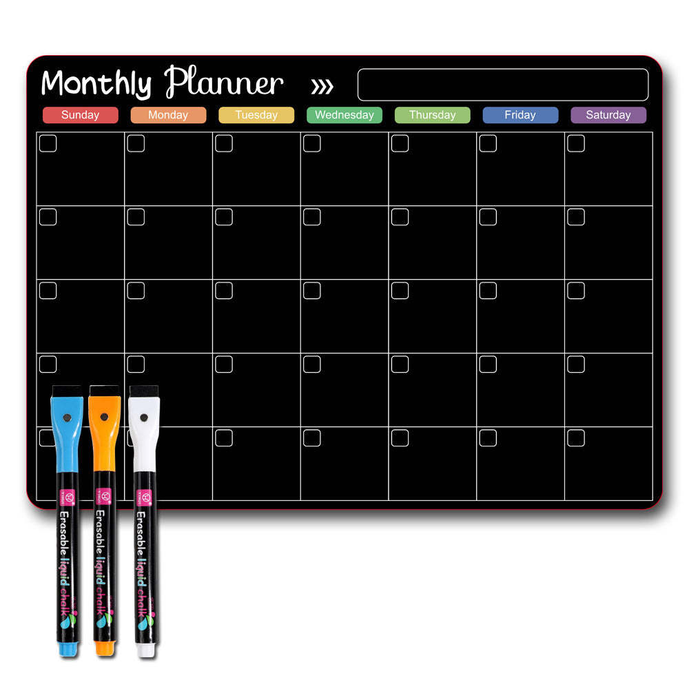Calendar Magnetic White-board Wall Sticker Learning Schedule Refridgerator Magnets Message Board FLIPSTYLEZLLC