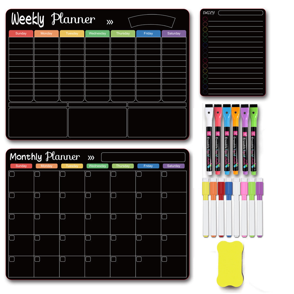 Calendar Magnetic White-board Wall Sticker Learning Schedule Refridgerator Magnets Message Board FLIPSTYLEZLLC