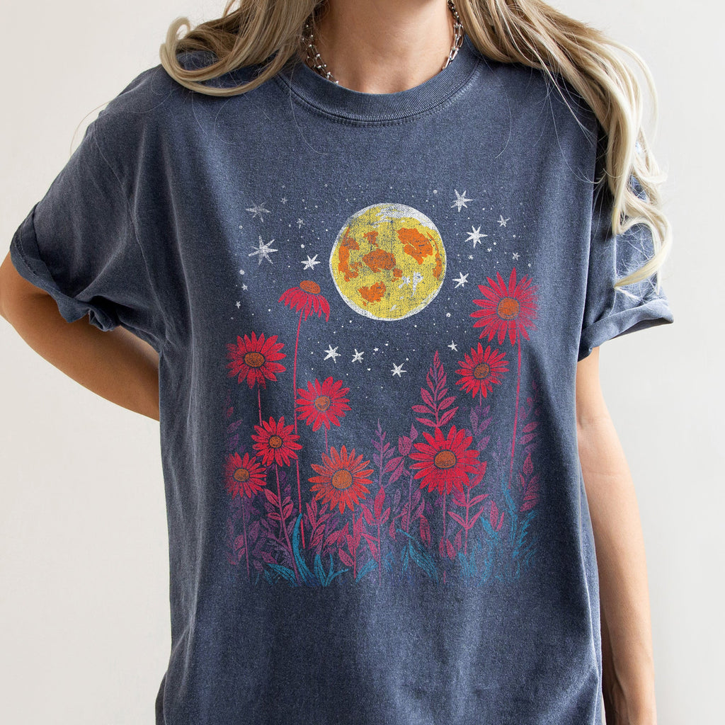Bohemian Garden Moon Comfort Colors Tee Refinery No. 1