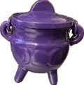 Cast Iron Cauldron with lid - Magic Purple Sacred Crystals