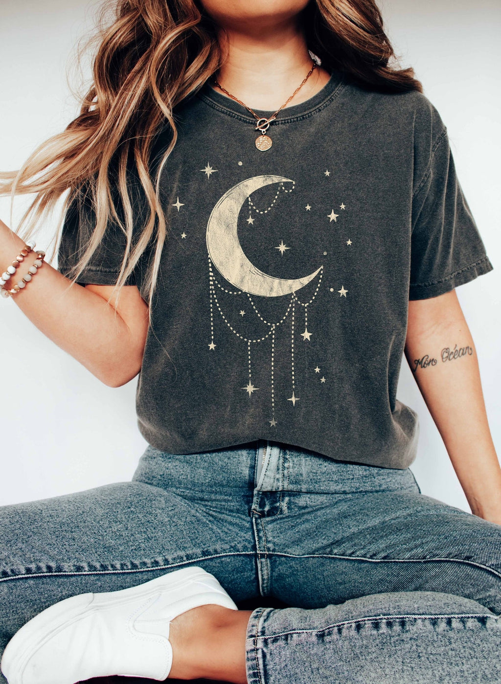 Moon Chain Celestial Comfort Colors Tee Refinery No. 1