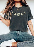Moon Phases Neckline Celestial Comfort Colors Tshirt Refinery No. 1