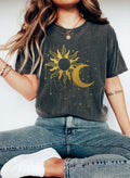 Sun And Moon Gold Chain Celestial - Limited Edition Artwork Exclusive Comfort Colors Tee Refinery No. 1