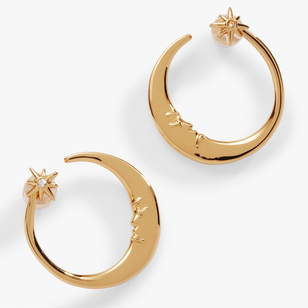Crescent Moon Hoop Earrings ALEX AND ANI