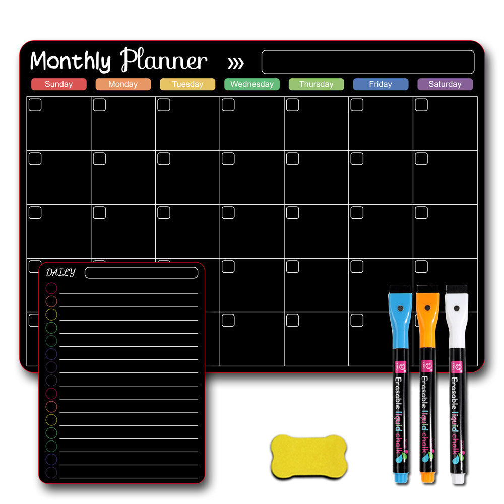 Calendar Magnetic White-board Wall Sticker Learning Schedule Refridgerator Magnets Message Board FLIPSTYLEZLLC