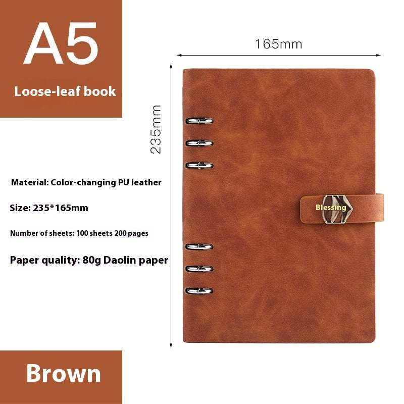 A5 Notebook Loose-leaf Removable Notepad Business Office Meeting My Store
