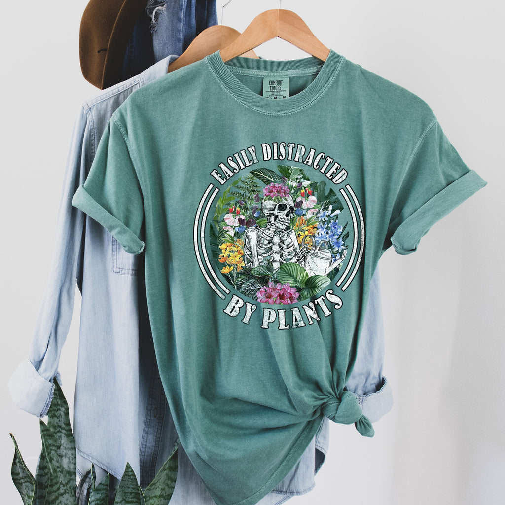 Easily Distracted By Plants Comfort Colors Tee Refinery No. 1