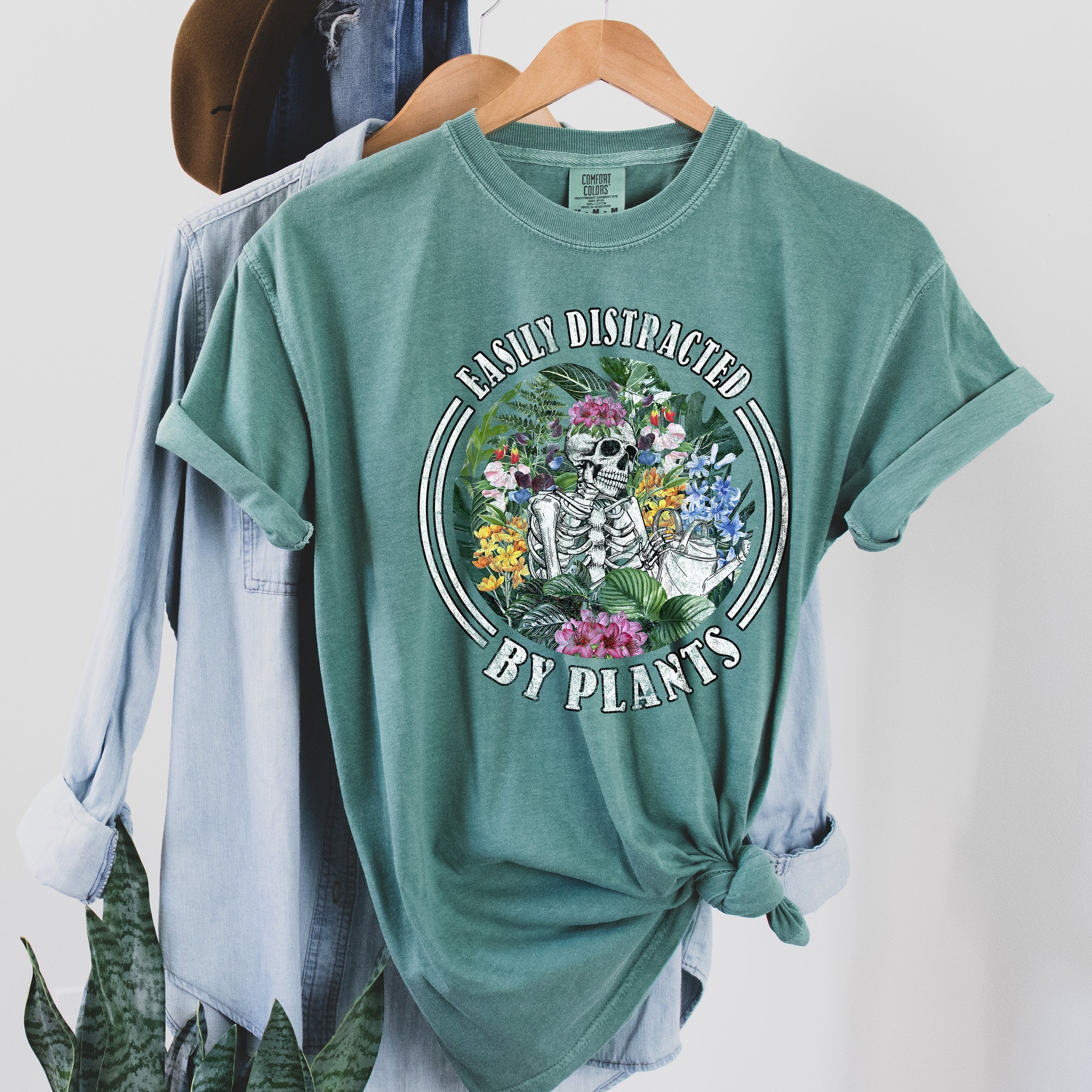 Easily Distracted By Plants Comfort Colors Tee Refinery No. 1