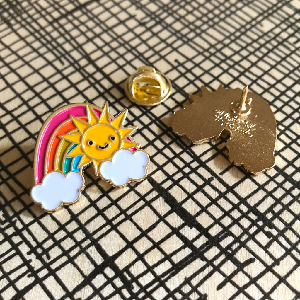 Sunny Rainbow Enamel Pin