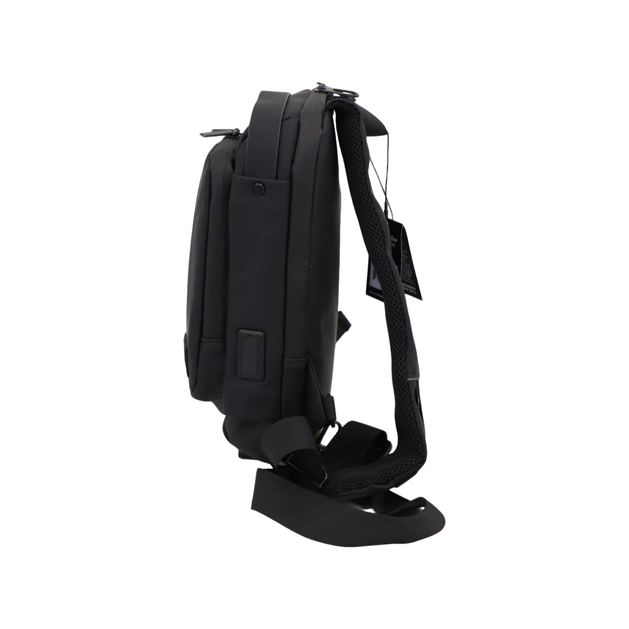 Executive Tech Smell Proof Crossbody w/USB-C Fast Charge Port + Hidden Lock (FireBar Labs x PBAL) Safely Fashion Powered by FireBar Labs