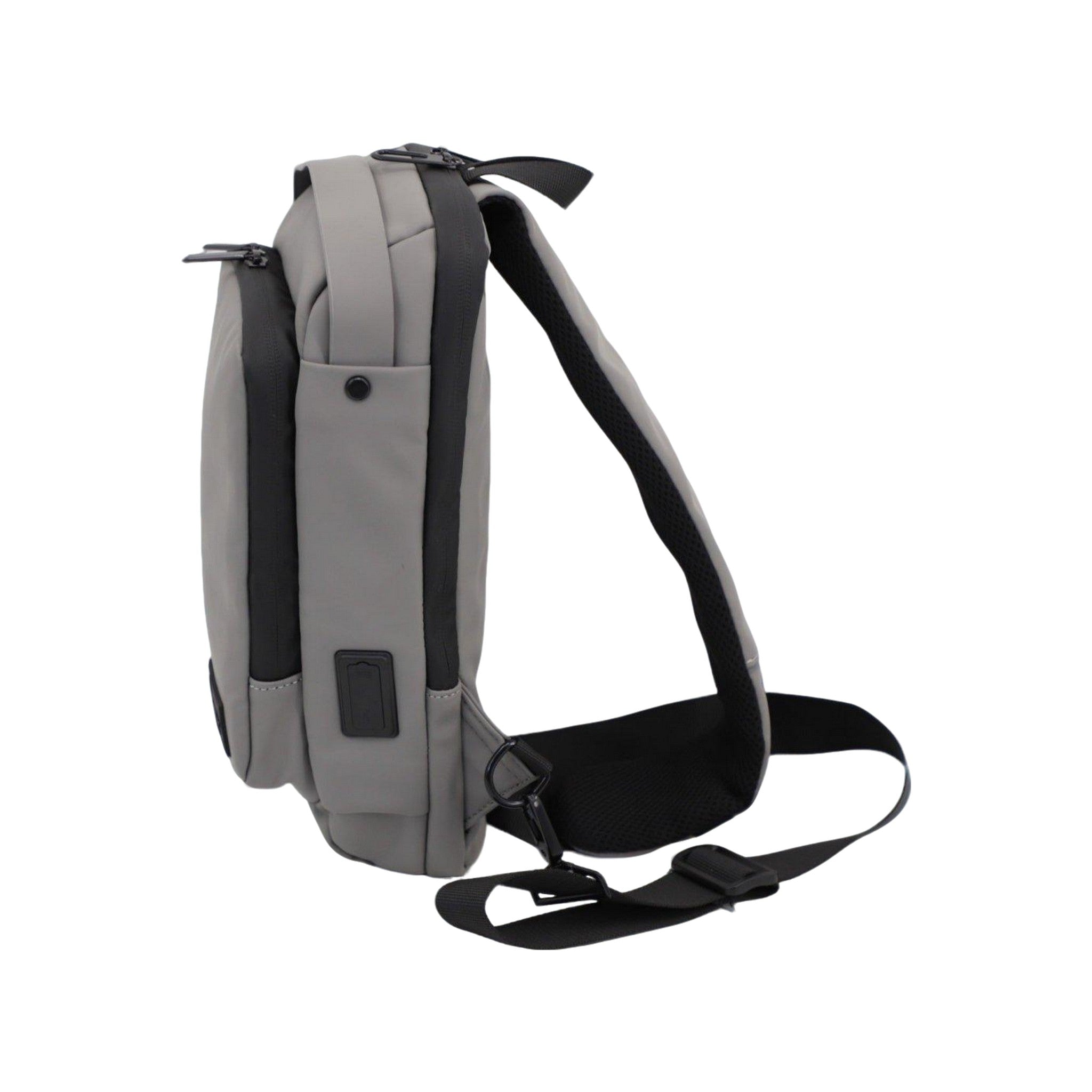 Executive Tech Smell Proof Crossbody w/USB-C Fast Charge Port + Hidden Lock (FireBar Labs x PBAL) Safely Fashion Powered by FireBar Labs
