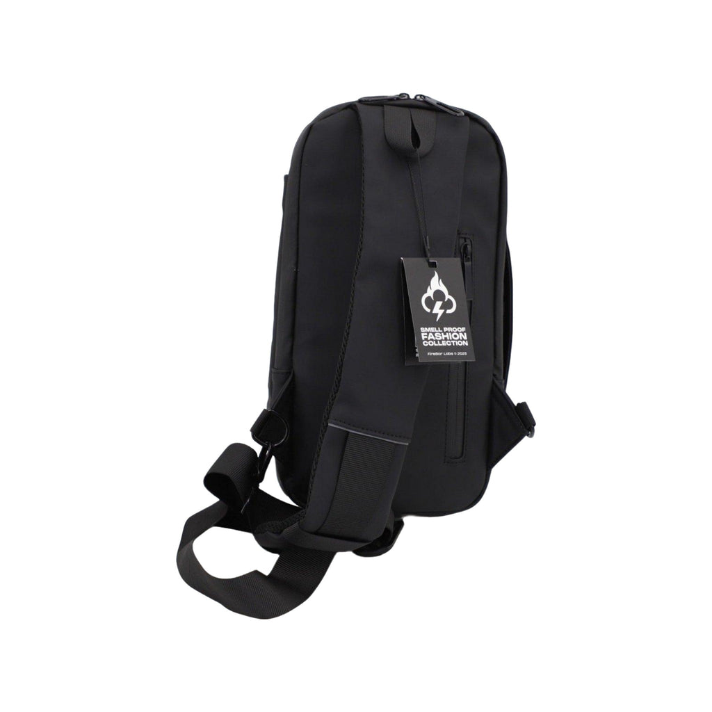 Executive Tech Smell Proof Crossbody w/USB-C Fast Charge Port + Hidden Lock (FireBar Labs x PBAL) Safely Fashion Powered by FireBar Labs