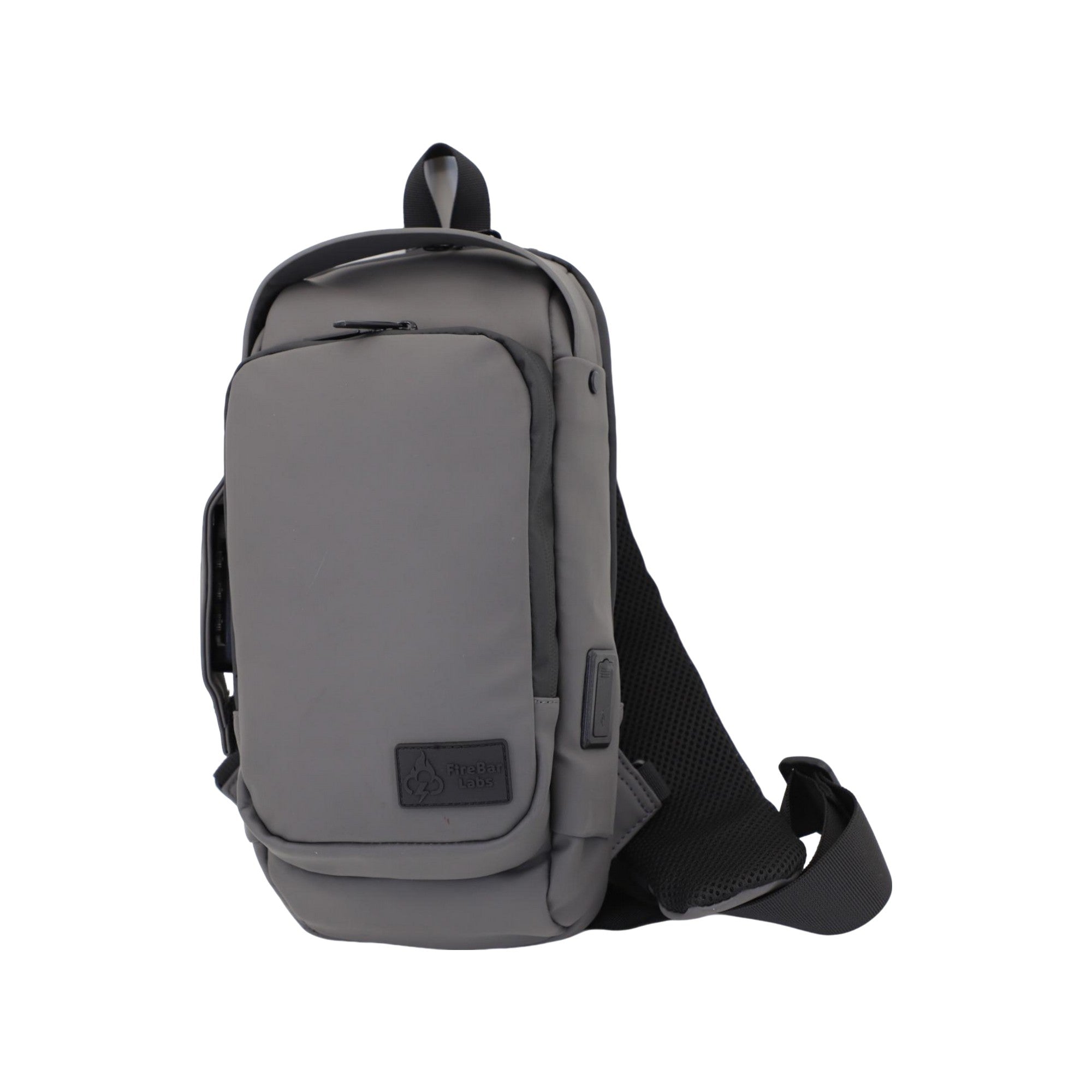 Executive Tech Smell Proof Crossbody w/USB-C Fast Charge Port + Hidden Lock (FireBar Labs x PBAL) Safely Fashion Powered by FireBar Labs