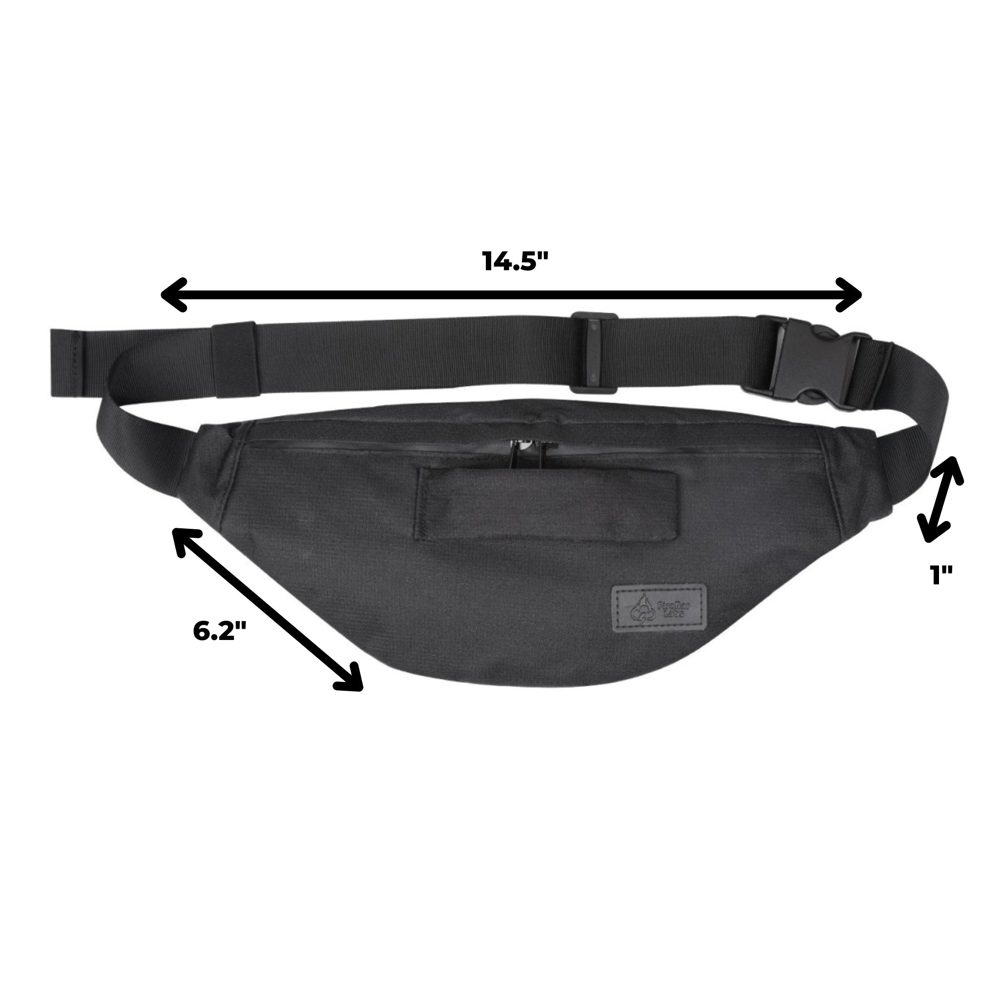 Essential Smell Proof Fanny Pack / Shoulder Bag - Fashionable, Discreet + Hidden Lock (FireBar Labs x PBAL) Safely Fashion Powered by FireBar Labs