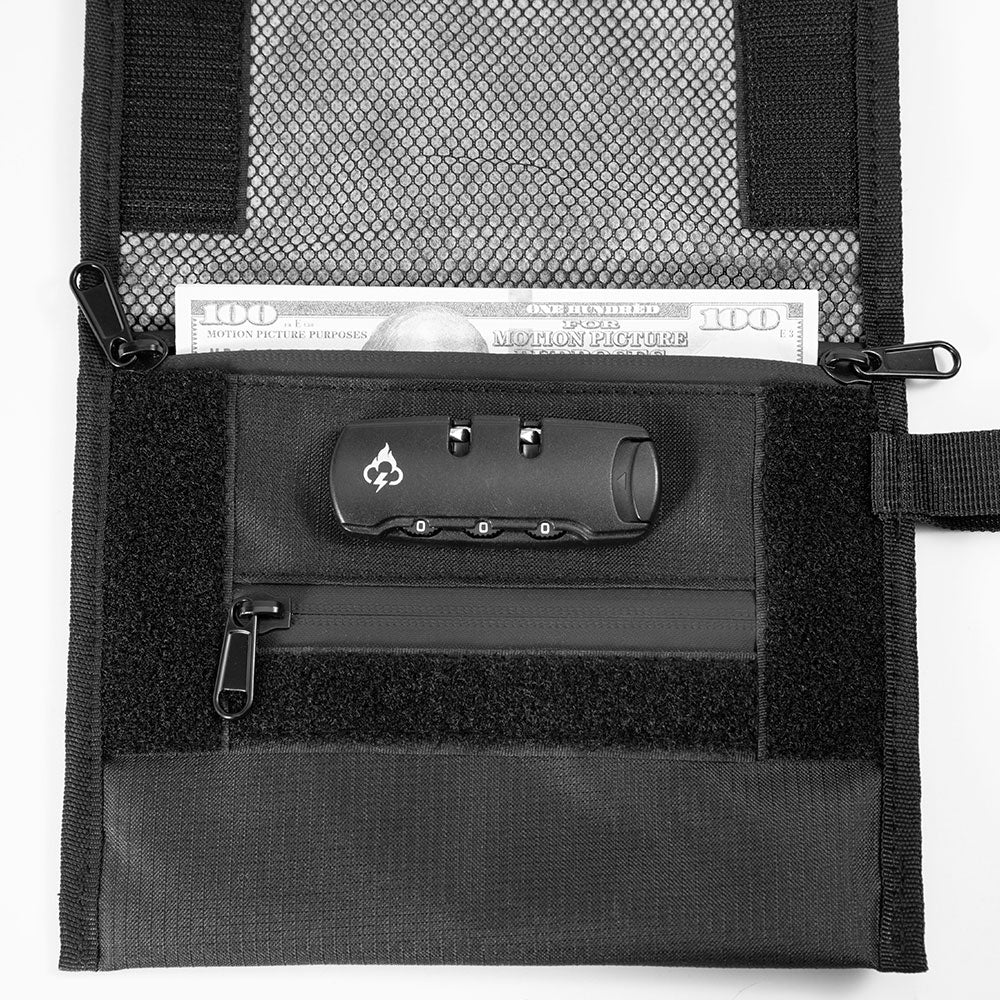 Essential Smell Proof Travel Wallet - Fashionable, Discreet + Hidden Lock (FireBar Labs x PBAL) Safely Fashion Powered by FireBar Labs