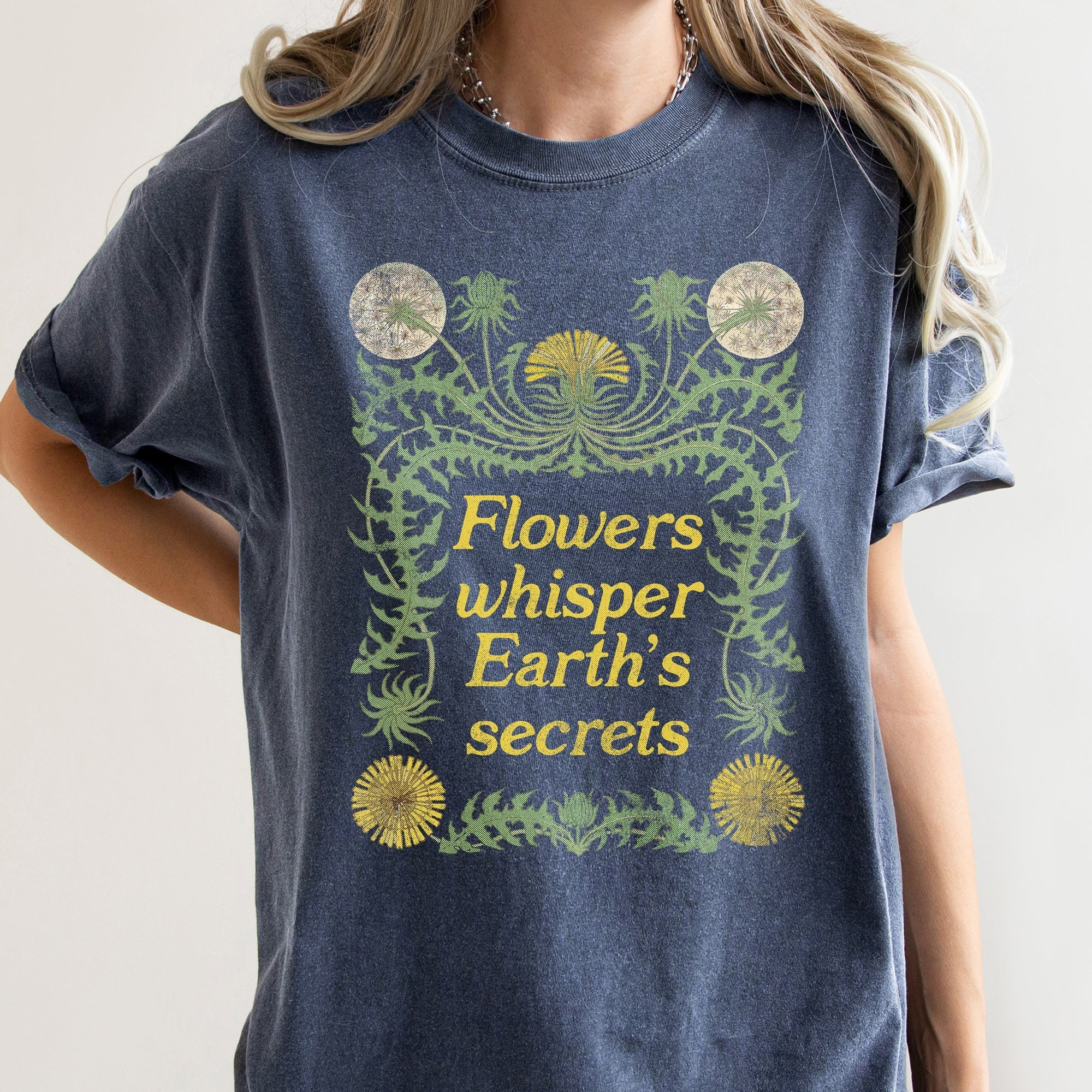 Flowers Whisper Vintage Comfort Colors Tshirt Refinery No. 1