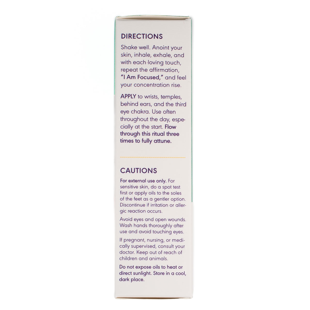 I Am Focused Essential Oil Elixir - Concentration, Awareness, Mindfulness - 10ml Roller Bottle