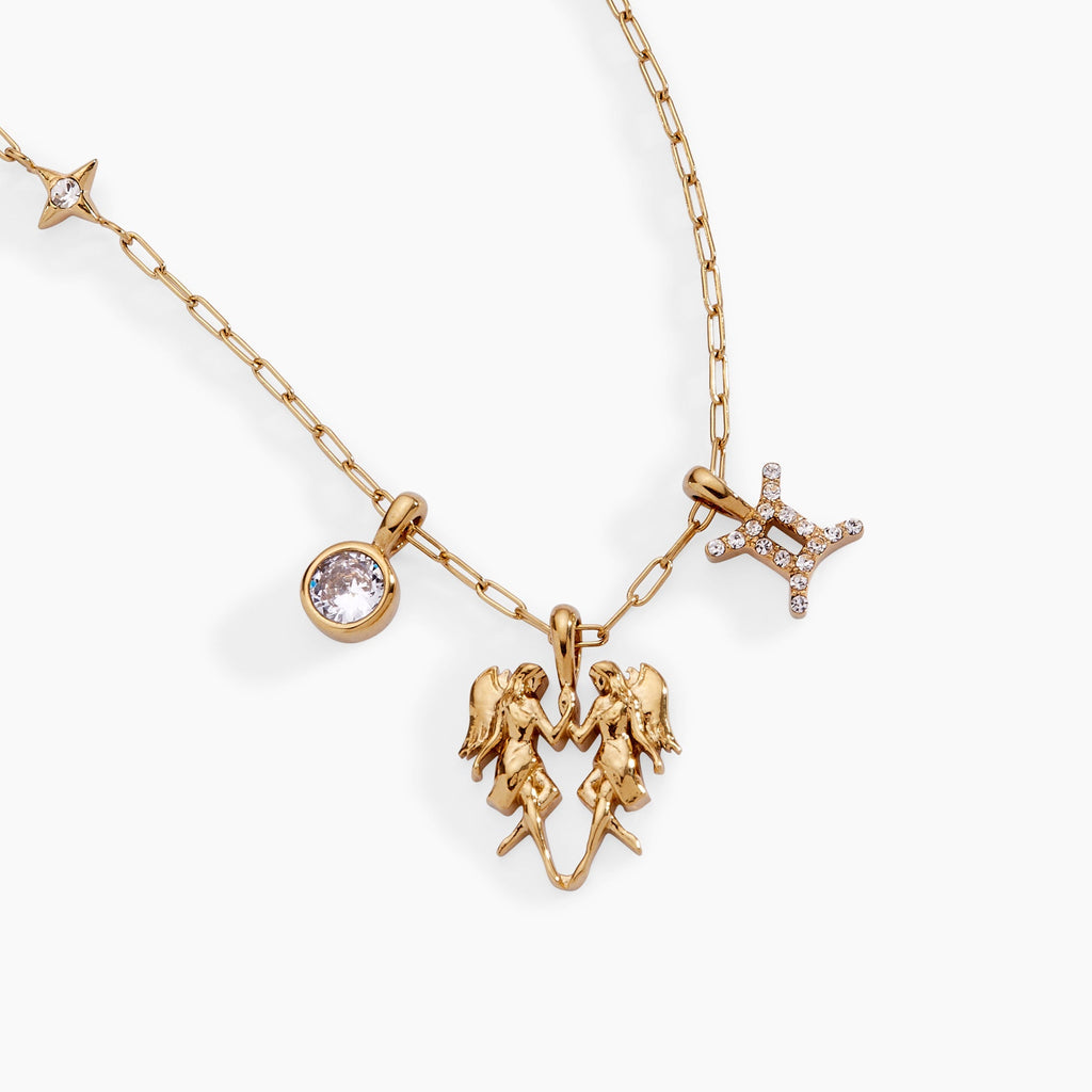 Gemini Zodiac Charm Cluster Necklace ALEX AND ANI