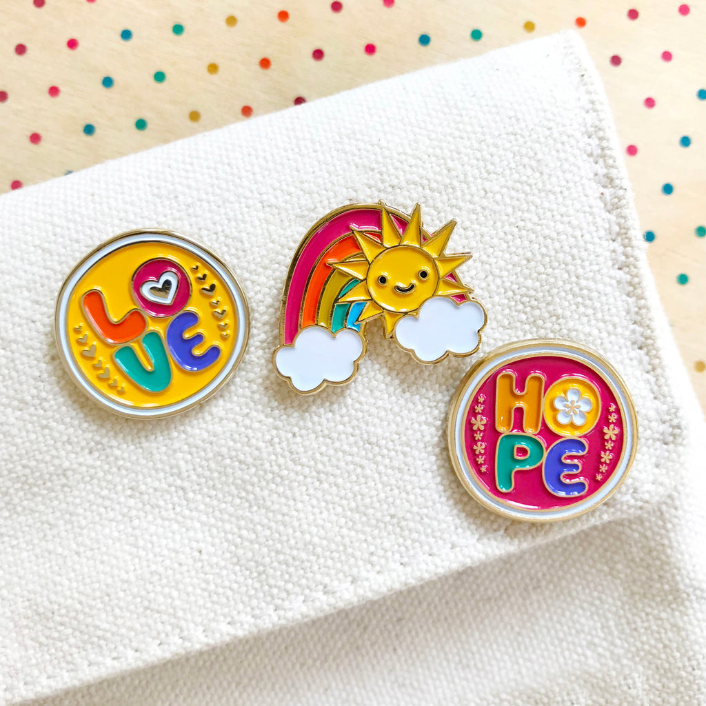 Sunny Rainbow Enamel Pin