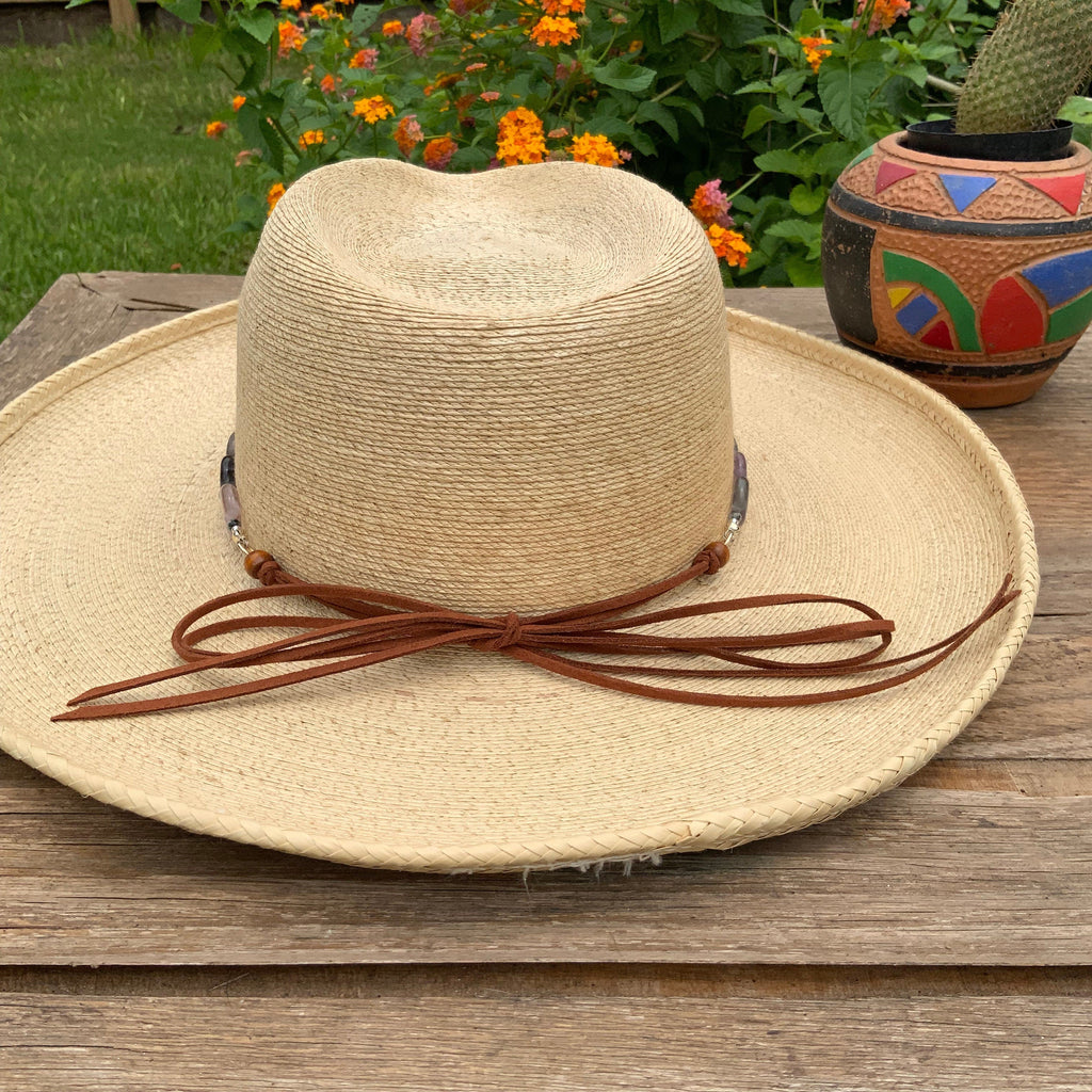 Fluorite and Kiwi Jasper Hatband, Gemstone Hat Band Adriana Soto Joyeria