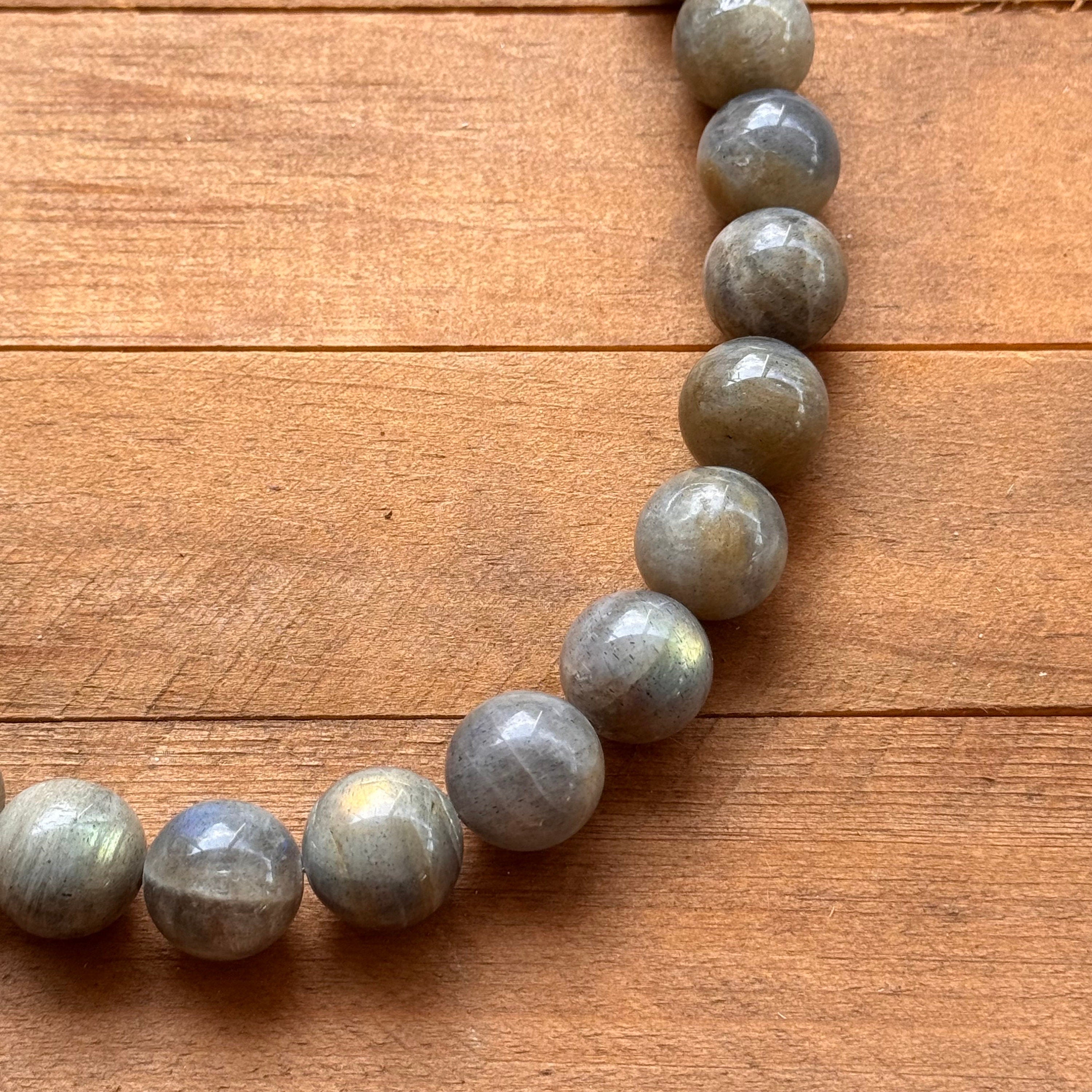 Labradorite necklace, chunky grey gemstone necklace Adriana Soto Joyeria