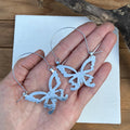 Handmade Butterfly Hoop Earrings: Aluminum Cutout Design Adriana Soto Joyeria