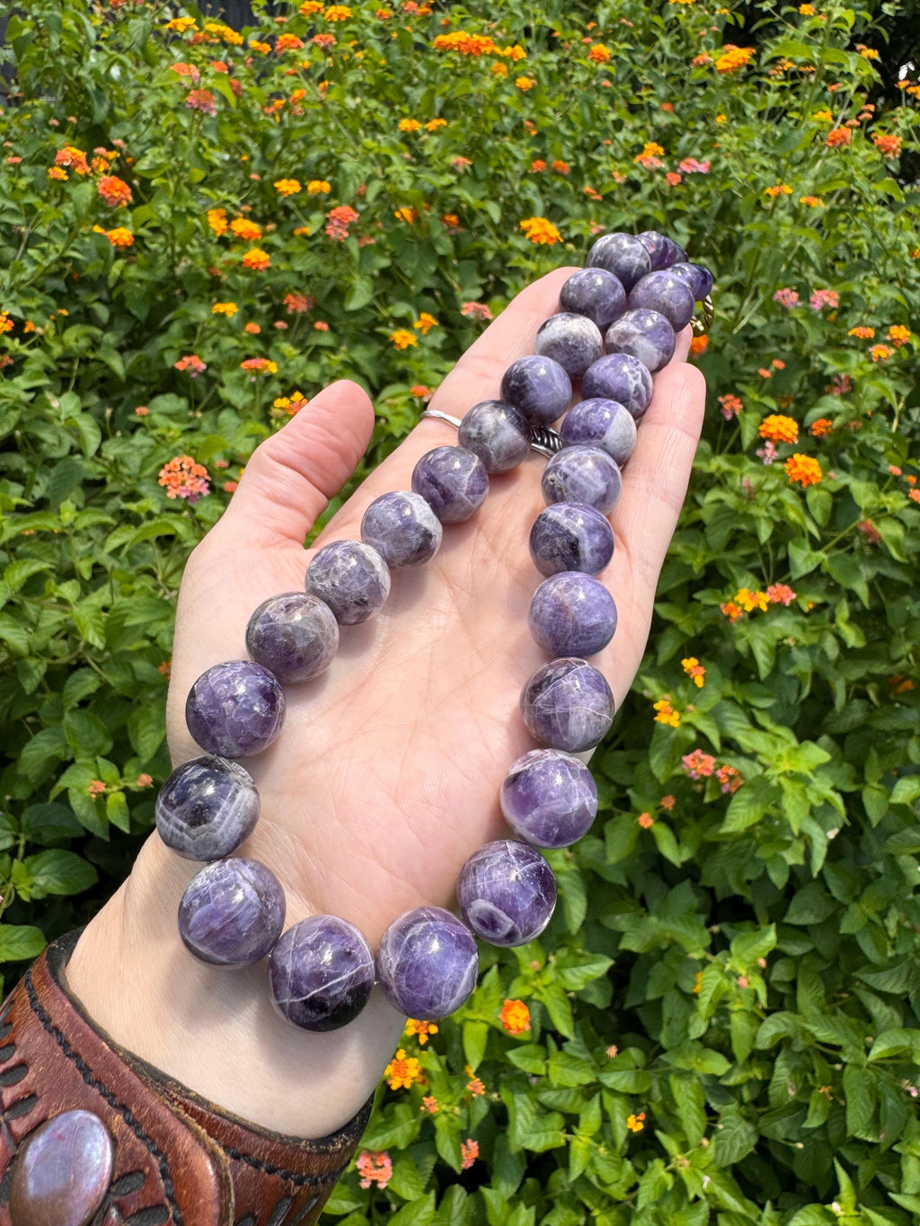 Amethyst necklace, chunky purple gemstone necklace Adriana Soto Joyeria