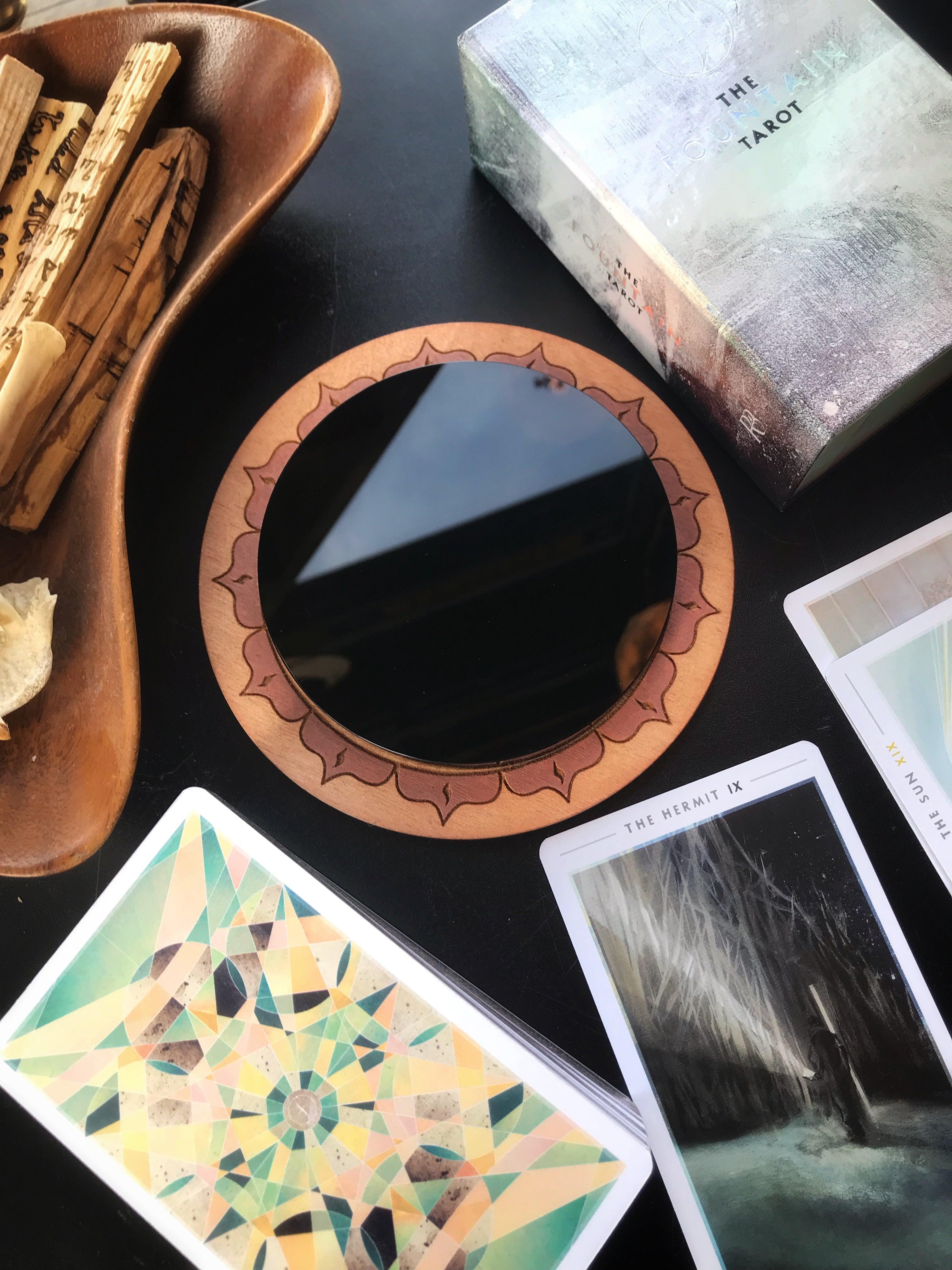 Obsidian Scrying Mirror Keven Craft Rituals